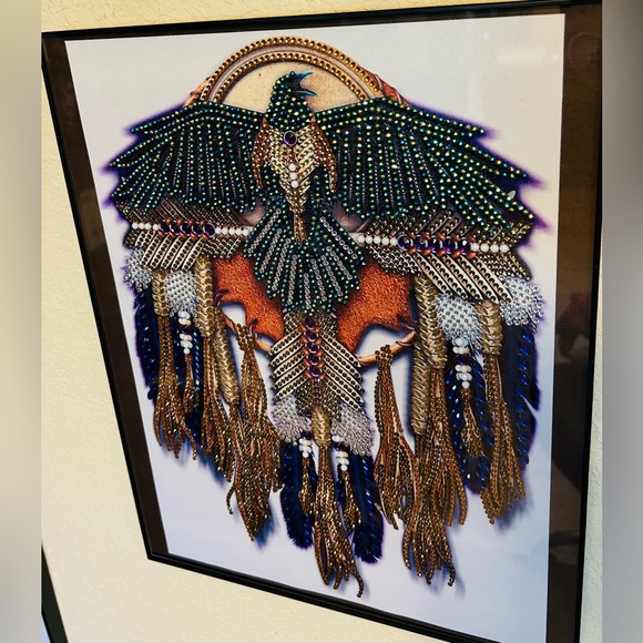 Finished Crystal Rhinestone Crow Dreamcatcher Diamond Painting - Picture 2 of 3
